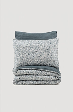Cotton Box Rnf Minimal Tek Kişilik Nevresim Takımı lastikli çarşaf Molly Antrasit