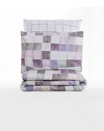 Cotton Box Rnf Minimal çift Kişilik Nevresim Takımı lastikli çarşaf Mora G kurusu