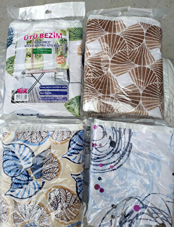 Ütübezim Lastikli Isıya Dayanıklı Keçe Lamineli Ütü Masası Kılıfı, Ütü Bezi (140x50)