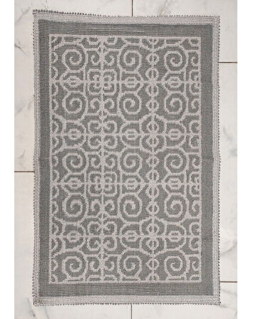 Pamuklu Bukle Lüks Kilim (50x80)-Soni Gri