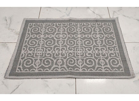 Pamuklu Bukle Lüks Kilim (50x80)-Soni Gri