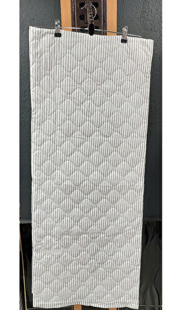 Ogi Home Pamuklu Çok Amaçlı Desenli Tek Kişilik Pike, Yatak Ört (160x230) - Gri-Beyaz