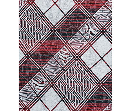 Polo Life Savan 4m2 Pamuklu Lastiksiz Halı Ört, Çok Amaçlı, Piknik Ört (170x245)-Kareli Kırmızı