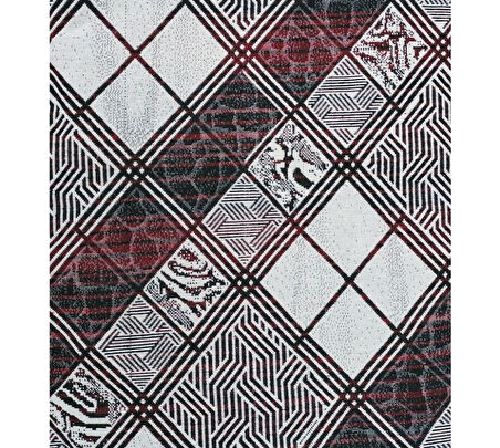 Polo Life Savan 4m2 Pamuklu Lastiksiz Halı Ört, Çok Amaçlı, Piknik Ört (170x245)-Kareli Bordo