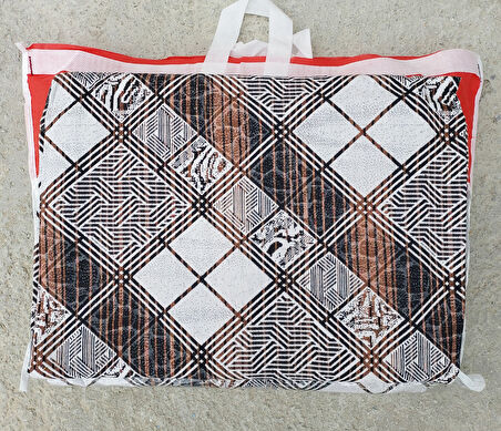 Polo Life Savan 4m2 Pamuklu Lastiksiz Halı Ört, Çok Amaçlı, Piknik Ört (170x245)-Kareli Kahve
