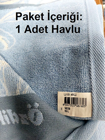 Özdilek 1 Adet Pamuk El-Yüz Havlusu (50x90)-Linka Mavi