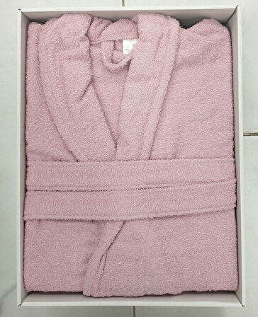 Polo Life Kutulu %100 Pamuk Tek Bornoz Şalyaka-Pembe (XXL Beden)