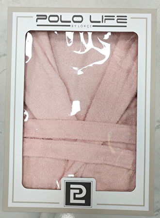 Polo Life Kutulu Bamboo Tek Bornoz Şalyaka-Pembe (XXL Beden)
