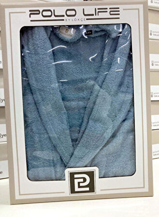 Polo Life Kutulu Bamboo Tek Bornoz Şalyaka-K.Mavi (XXL Beden)