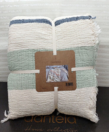 Dantela Gloria Soft Müslin Pamuk Anti-Alerjik Çift Kişilik Yatak Örtüsü (240x260)