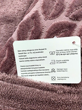 Nurpak Battal Boy Tek Bornoz Şalyaka-Hazal Mürdüm (Beden 2XL-3XL)