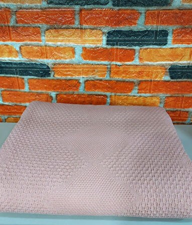 2 Adet Şaheser %100 Pamuk Çift Kişilik Pike 240x220 (Tek Pike)-Pudra