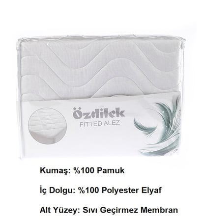 Özdilek Ranforce Kapitoneli Fitted Sıvı Geçirmez Tek Kişilik Alez Yeni (100x200+35)