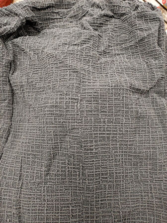 1 Adet Tekli Kotuk Örtüsü Jakarlı Streç Kaplama-Antrasit