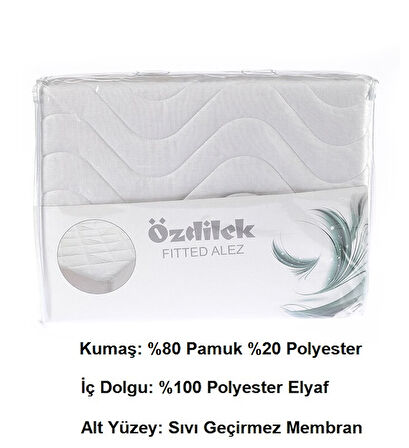 Özdilek Kapitoneli Fitted Pamuklu Sıvı Geçirmez Battal Tek Kişilik Alez (120x200+30)