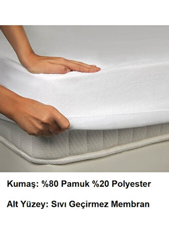 Özdilek Fitted Sıvıyı Hapseden Pamuklu Çift Kişilik Sıvı Geçirmez Havlu Alez (150x200)