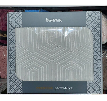 Özdilek Prestige Kalın Embos Çift Kişilik Battaniye (220x240)-Gri Yeni