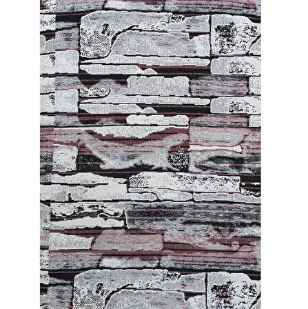 2Lİ Polo Life Savan 4m2 Pamuklu Lastiksiz Halı Örtüsü (170x245)-Taş Desen Pudra