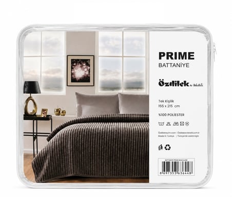 Özdilek Prime -Masculine K.Gri- Tek Kişilik Battaniye (155x215)