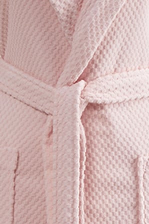 Özdilek Tek Bornoz Kapşonlu Kadife Pamuk-Bright Pembe (L Beden)