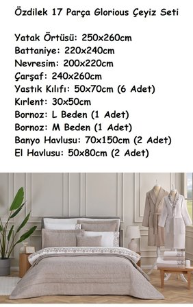 Özdilek 17 Parça -Glorious Bej- Çeyiz Seti