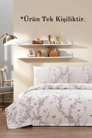 Özdilek Rf -Bloomlight Yeşil- Lastikli Çarşaflı Tek Kişilik Pike Takımı