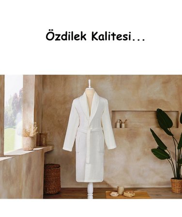 Özdilek Tek Bornoz Şalyaka-Colourist Krem (L Beden)