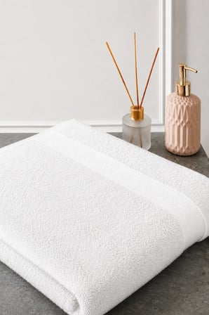 Özdilek -Woven Beyaz- Süper Yumuşak Büyük Boy Banyo Havlusu (90x150)