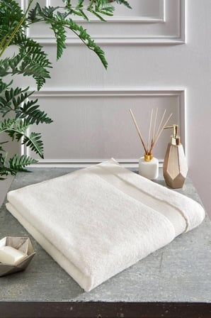 Özdilek -Woven Krem- Süper Yumuşak Büyük Boy Banyo Havlusu (90x150)