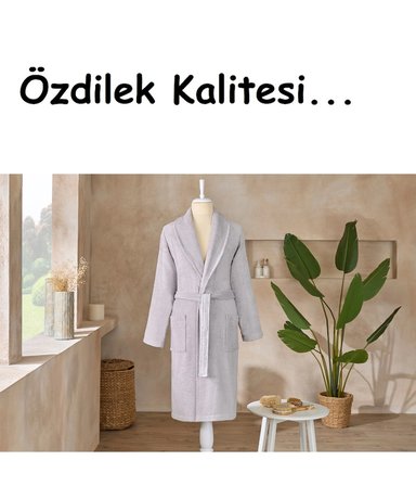 Özdilek Tek Bornoz Şalyaka-Colourist Gri (S-M Beden)