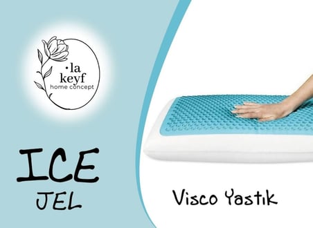 La Keyf Terletmeyen Ortopedik Yastık Serinleten Jelli 1.Kalite Visco Yastık (57x39x13)