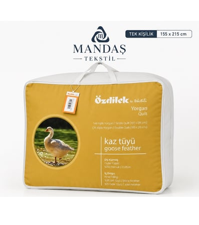 Özdilek Tek Kişilik %100 Kaz Tüyü Yorgan (155x215)