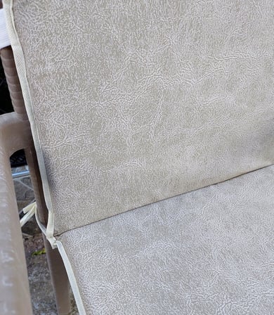 6 Adet Rattan Arkalıklı Sandalye Minderi (Kalınlık 4cm)-Primer Bej Yeni