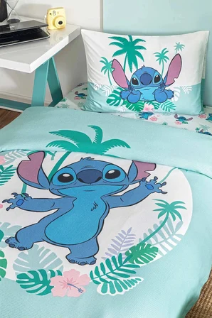 Özdilek Lisanslı Lastikli Çarşaflı Tek Kişilik Çocuk Pike Takımı-Stitch Summer Mint