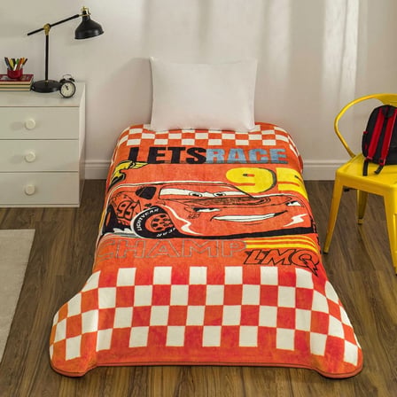 Taç Lisanslı Tek Kişilik Çocuk Battaniye (160x220)-Cars Speed (Şimşek Mcq)