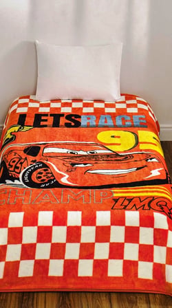 Taç Lisanslı Tek Kişilik Çocuk Battaniye (160x220)-Cars Speed (Şimşek Mcq)