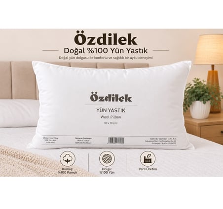 Özdilek Doğal %100 Yün Yastık (50x70)