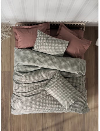 Cotton Box Rf Petite -Mote Kiremit- Lastikli Çarşaflı Çift Kişilik Nevresim Takımı