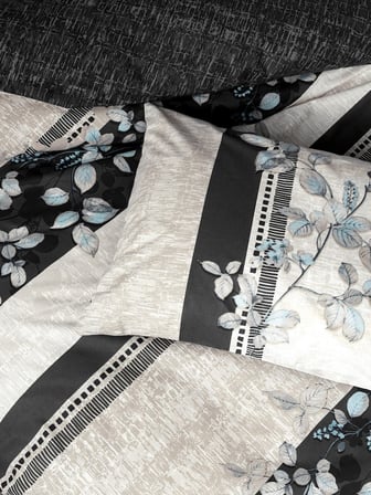 Cotton Box Rf Modeline -Lehlare Antrasit- Çift Kişilik Nevresim Takımı