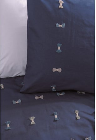 Cotton Box Rf Brode Nakışlı -Gina Lacivert- Çift Kişilik Nevresim Takımı (4 Yastık Kılıflı)
