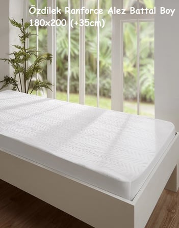 Özdilek Ranforce Pamuk Kapitoneli Fitted Battal Çift Kişilik Alez Yeni (180x200+35)