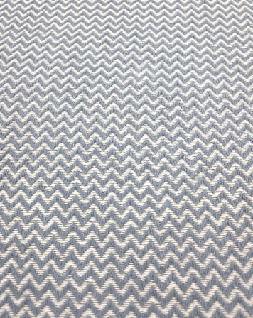 Özdilek Pamuklu Kaymaz Zigzag Koltuk Örtüsü (170x210) - İndigo