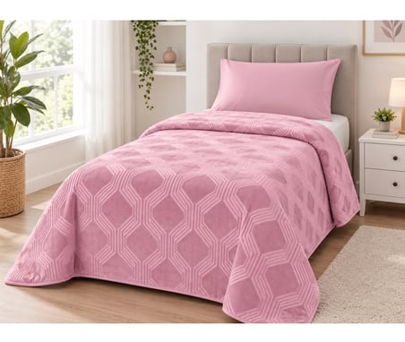 Özdilek Trendy Embos Tek Kişilik Battaniye(155x220)-Art Deco Menekşe