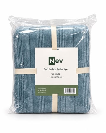 Özdilek Nev Serisi Soft Embos Tek Kişilik Battaniye (150x220) - Atlantik Yeşil