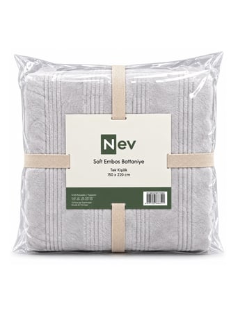 Özdilek Nev Serisi Soft Embos Tek Kişilik Battaniye (150x220) - Gri