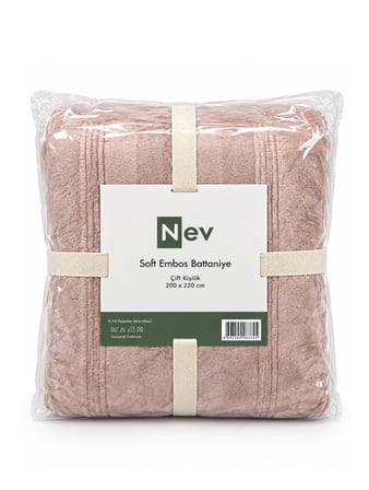 Özdilek Nev Serisi Soft Embos Çift Kişilik Battaniye (200x220) - Sıcak Kahve