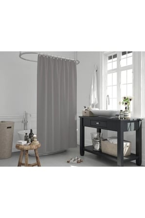 Jackline -Gri- Çift Kanatlı Banyo Duş Perdesi (2x110x200)