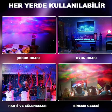 CASTU MSZ-003 Astronot Gece Lambası Astronot Projektör Gece Lambası Uzaktan Kumandalı Çok Renkli Nebula Gece Lambası Yıldızlı Gece Lambası Zamanlayıcılı Gece Projektörü