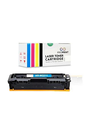HP 207X-W2211X 2.450 Sayfa Çipsiz Mavi Muadil Toner-M255dw