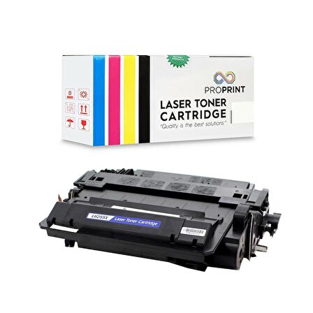 Proprint HP 55X CE255X Muadil Toner 12500 Sayfa M521DNE M521DW 